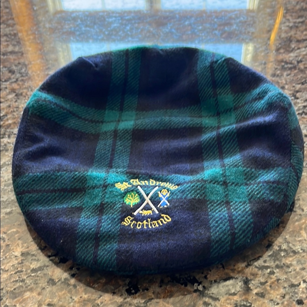 Scotland Tartan Beret - Green and Blue